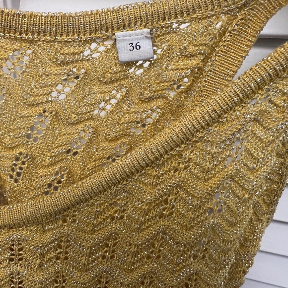 Sandro Knit Maxi Dress in Brown Yellow in Size 4 US - Picture 6 of 6